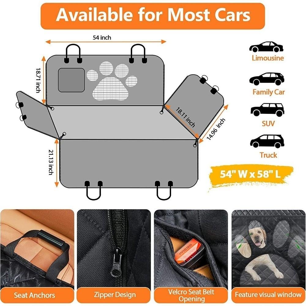 Waterproof Back Seat Extender Durable Pet Car Bed New Dog Car Seat Cover Car Rear