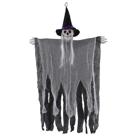 38 Halloween Hanging Witch Scary Flying Decoration Spooky Skeleton белый