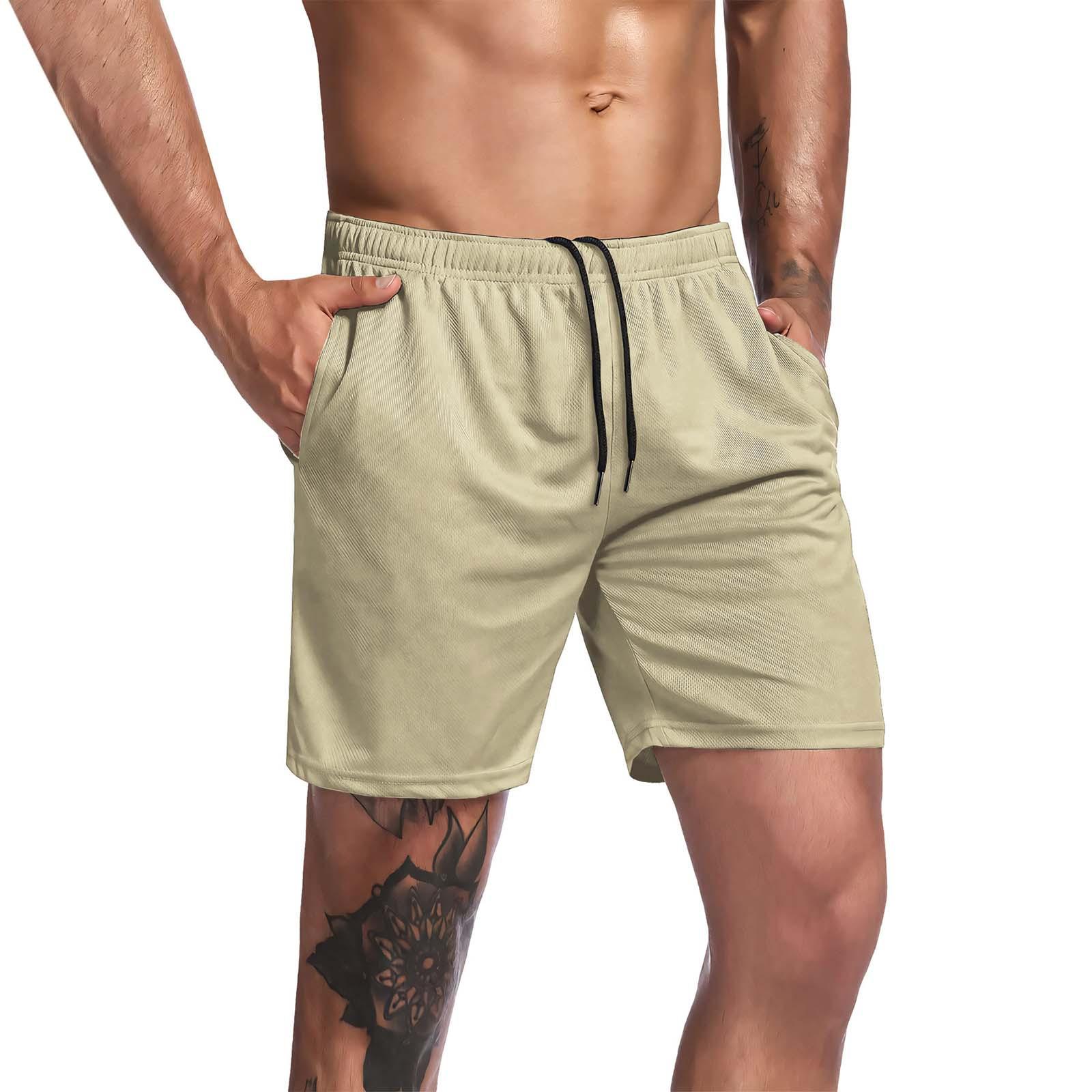 

Men s Workwear Shorts With Multiple Pockets, Elastic Waistband, Loose Cotton, Casual Outdoor Lightweight Work Shorts L хаки