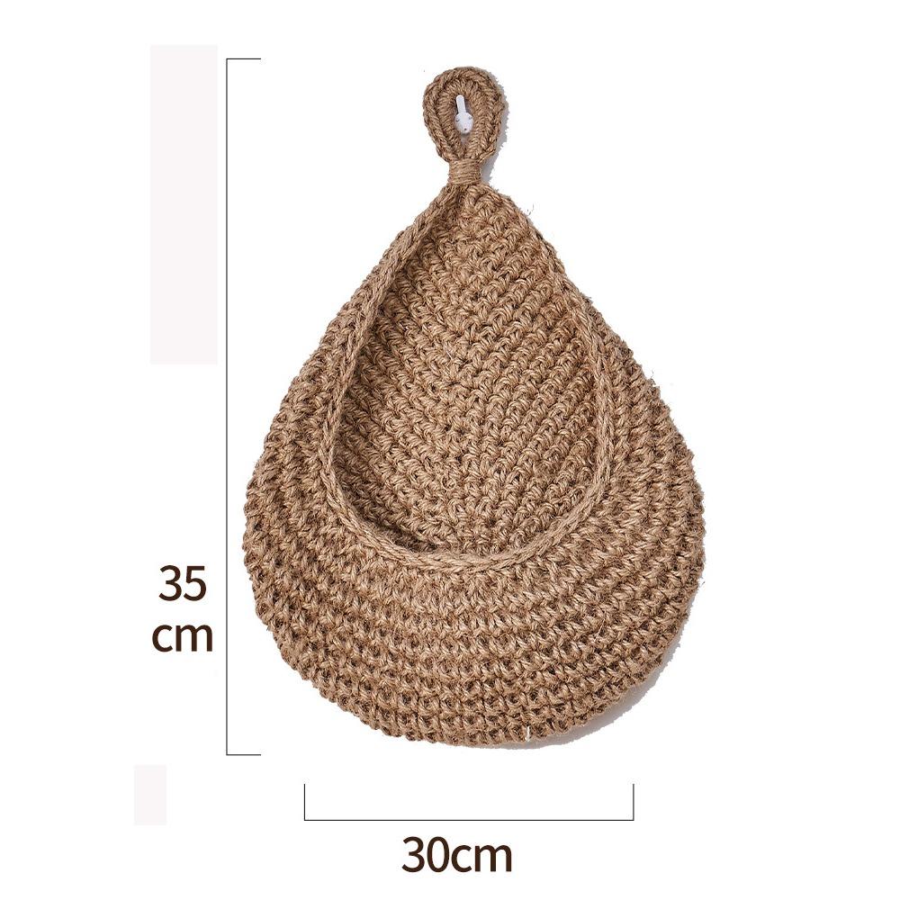 Simulated Rattan Fruit Vegetable Basket Woven Hanging Basket New Storage Basket  Home Decoration
