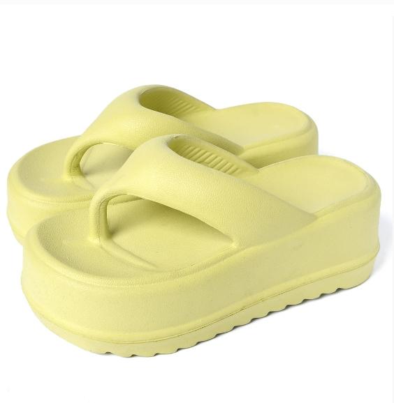 

Fashion Pantoufles d été pour femmes, tongs en caoutchouc, plate-forme, sandales de plage, mode basse, sabot hawaïen massag, 2024 40-41