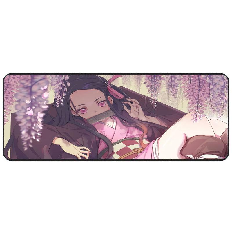 MRGLZY Kamado Nezuko Hot Anime Mouse Pad Demon Slayer Large Carpet DeskMat Computer Gamer Gaming Peripheral Accessories MousePad