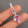 Pietra Preziosa Morganite Gioielli in Argento Sterling 925 Ciondolo Fatto a Mano 1,60" Regalo Donna PP-9-12