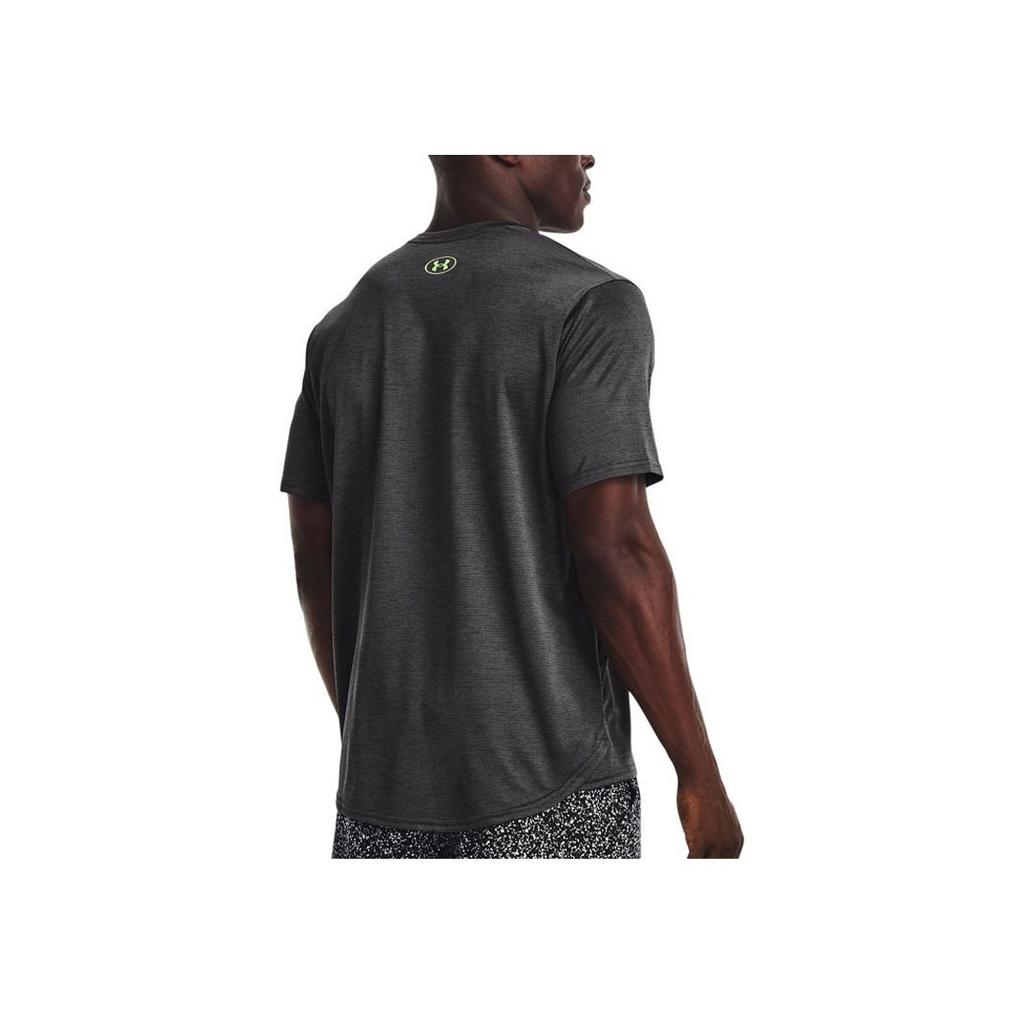 Under Armour Letter Logo Training Print Shoulder T-Shirt Men Tops Gray 1370367-010