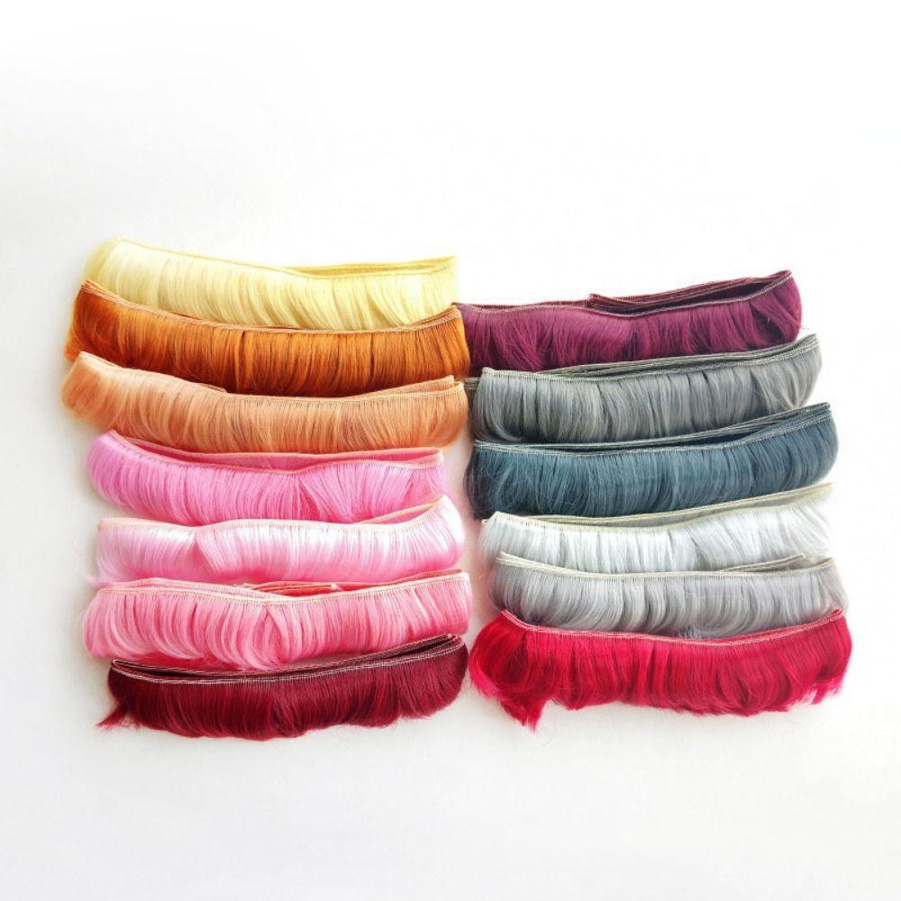 1Pc 5CM*100CM Synthetic Boy Short Hair BJD Heat-resistant Wig Accessories Bjd DIY Fringe Hair Doll Wig