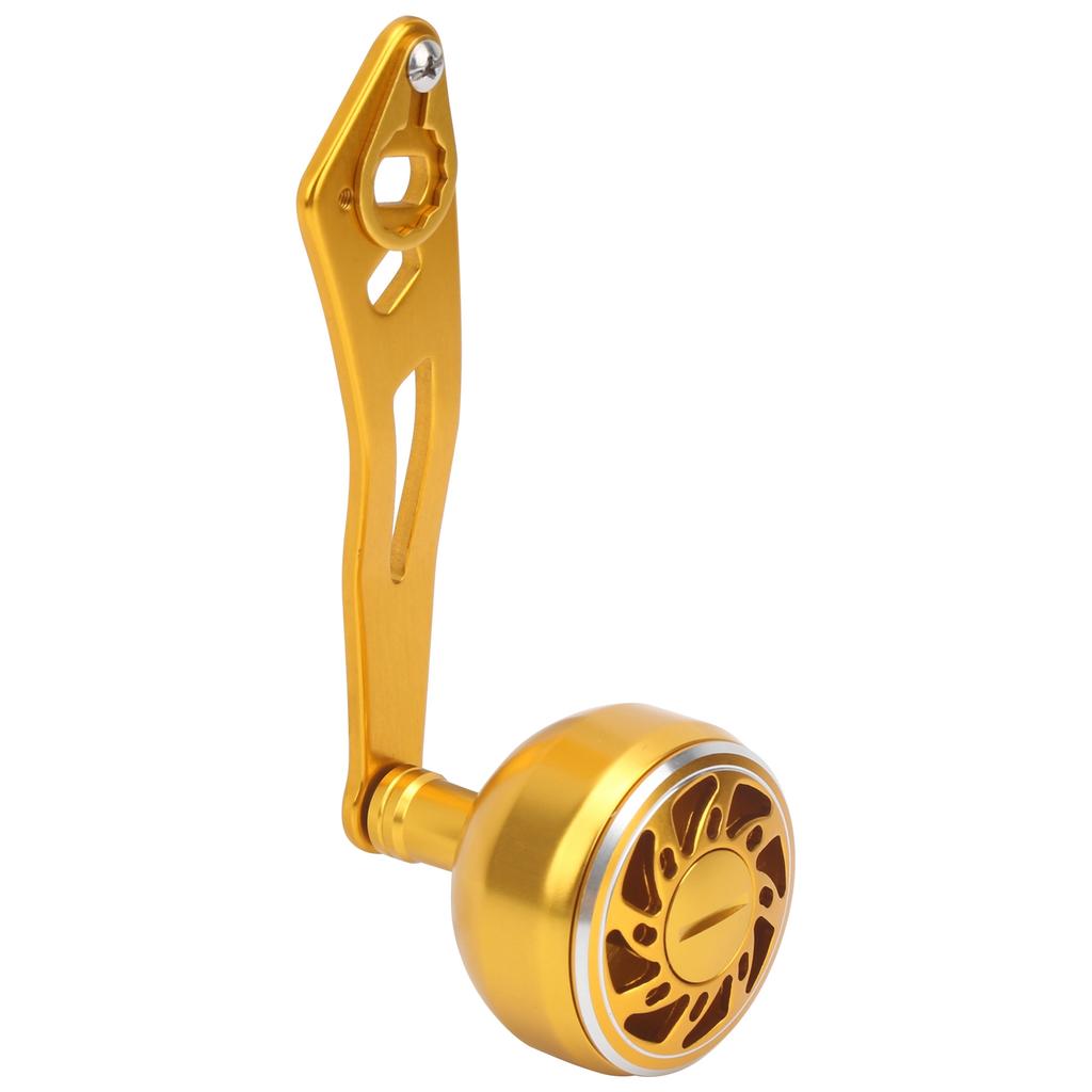 Fishing Reel Handle Grip Aluminum Alloy Baitcasting Reel Rocker Arm Replacement 8x5mmB Type Gold