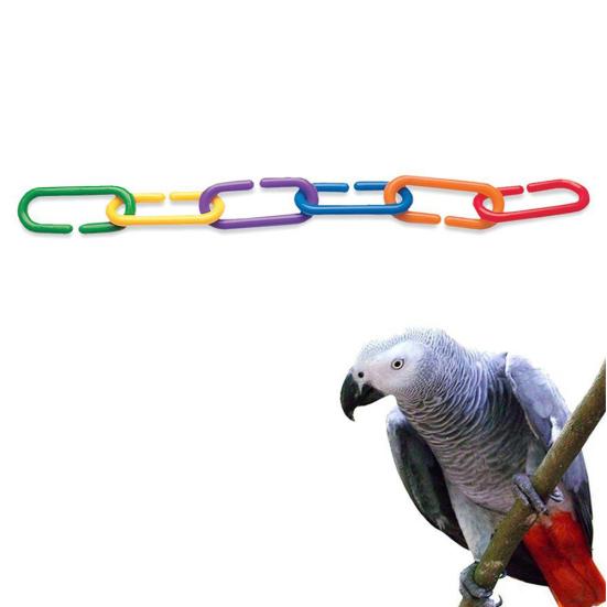 100/400Pcs Plastic Parrot Parakeet Bird Non-toxic C-clips Hooks Chain Chew Toys