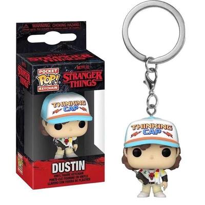 Stranger Things Dustin Pocket Pop! Vinyl Keychain - Cute Collectible Gift