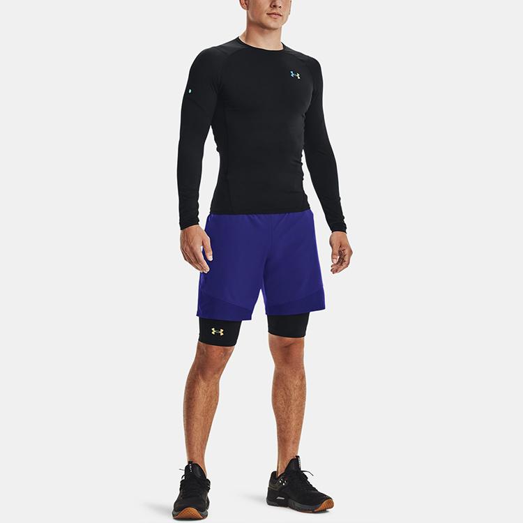 Under Armour Powerful Stretch Training Long Sleeve Compression Shirt Men tops Black 1358233-001