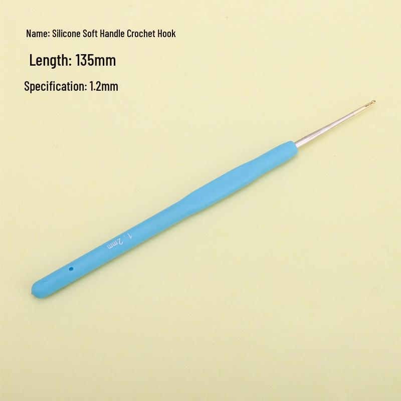 Candy-colored Crochet Hook with Gold-Plated Head - Soft Handle for DIY Sweaters, Shoes, and Hats