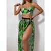 New split swimsuit sexy bikini mesh dress three-piece swimsuit female bikini