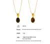 Fashionable Black Agate Pendant Necklace with Adjustable Stainless Steel Long Chain