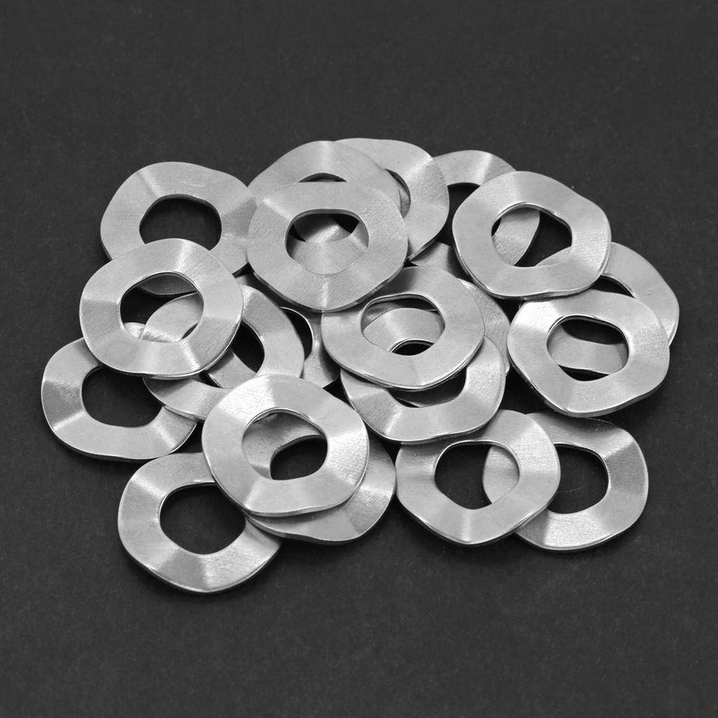 M10 20pcs Stainless Steel Wave Washer Gasket Spring Washers Lock Tools