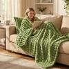 Bredrandigt flanellmultifunktionellt överkast Kan användas som lakanstäcke, sofffilt, vilfilt, pläd