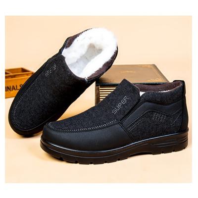 Fashion 2024 Winter Fashion Soft-soled Cloth Shoes Platform Sneakers Cotton Shoes Men's Casual Warm Snow Botas Non-slip Boots for Men