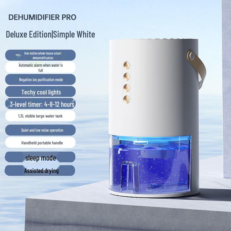 Compact Household Dehumidifier & Air Purifier for Indoor Use