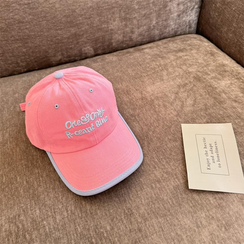 Baseball Cap Children's Versatile Face Small Wide Brim Deep Top Big Head Circumference Outdoor Leisure Sunshade Sunscreen Embroidery Peaked Cap