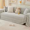 Anti Cat Scratch Large Sofa Cover Ins Style Winter Plush Sofa Towel Solid Color Full Coverage Sofa Blanket Full Cover