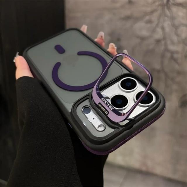 For Magnetic Holder Stand Phone Case For For Iphone 17 Air 16 Plus 15 14 Bumper Shockproof Matte Cover On 13 Pro Max iPhone 16 Plus