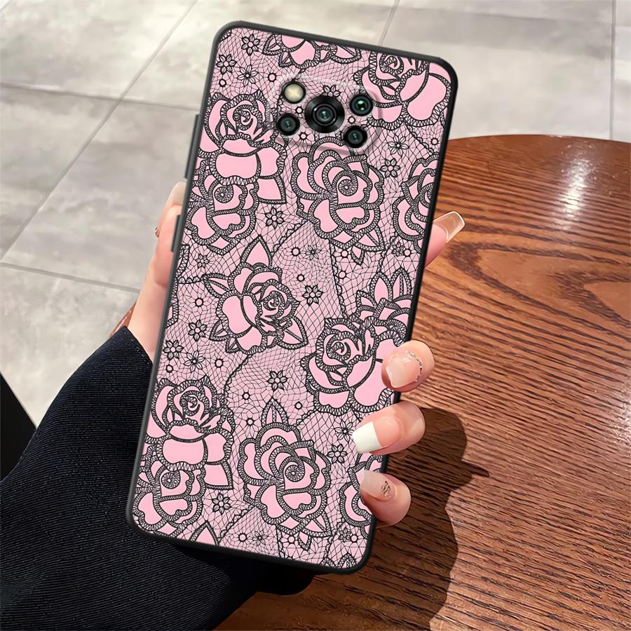 

Funda Phone Cover Case for Xiaomi Poco F8 M5 X3 X4 X5 X7 Pro F1 C50 M3 M4 M7 C61 C75 F3 C71 Creative Lace Pattern Poco X5 Pro