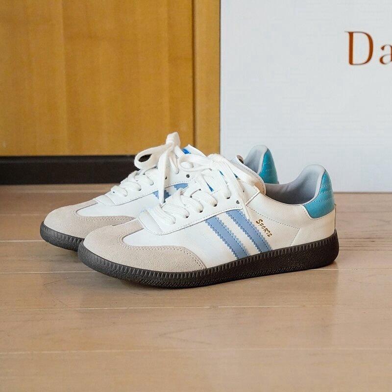Retro leather women's new classic versatile soft-soled casual sports shoes platform white shoes board shoes