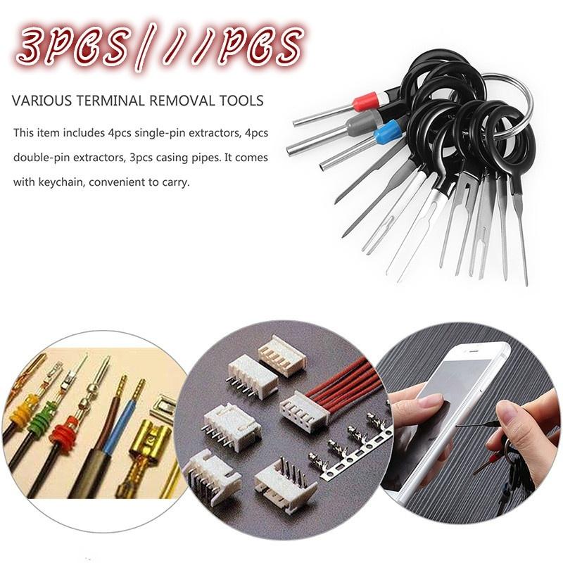 3Pcs/Set  11Pcs/Set Terminal Removal Tools Car Electrical Wiring Crimp Connector Pin Extractor Kit C