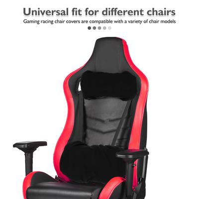 Gaming Chair Neck Lumbar Pillow Cover Set Soft Memory Foam Replacement Cushion for E-Sport Pc Office Chair Neck Waist Support