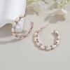 Bohemian Style Turquoise Bead Ring Earrings for Women, Versatile for Daily Wear