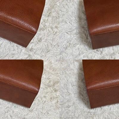 POLO RALPH LAUREN All-Leather Brown Tote Bag Charm Pony Embossed Authentic