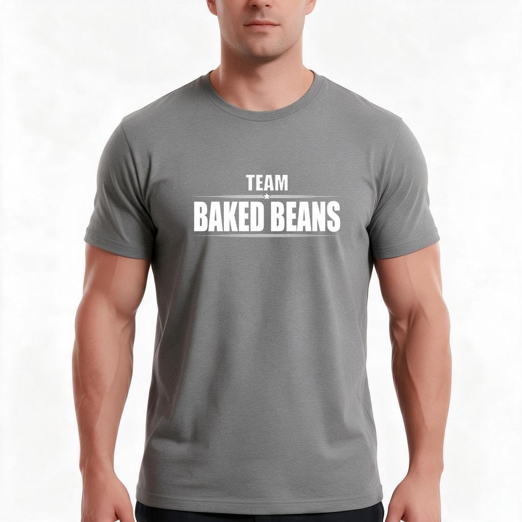 Team Baked Beans Tshirt Summer Casual Cotton Tee Oversized Streetwear Tops Vintage Graphic Print Loose Fit Short Sleeve