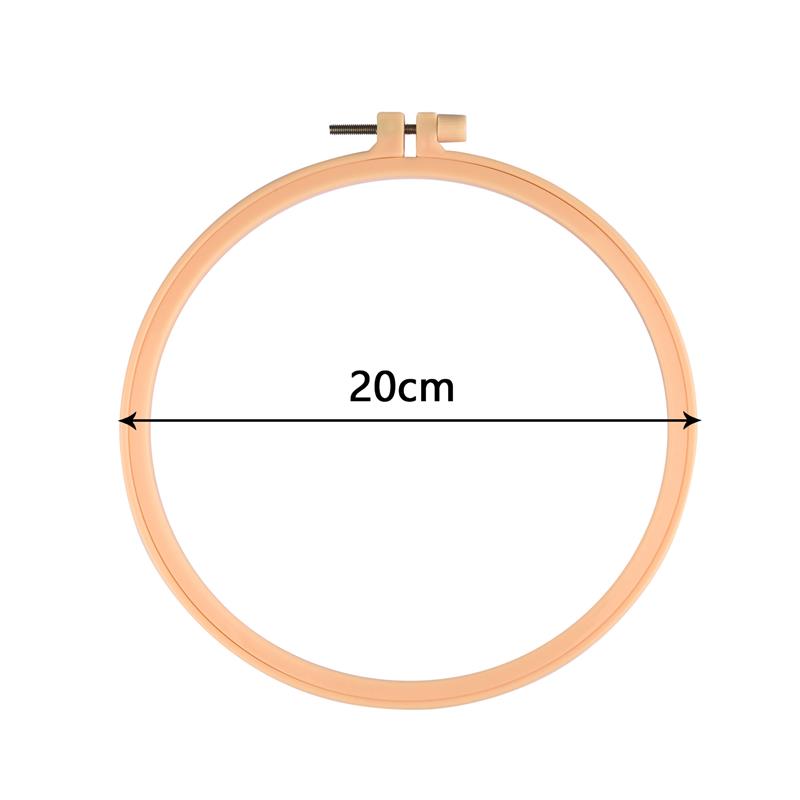 Sewing Tool Round Oval Wooden Color Embroidery Hoops Frame Set Plastic Embroidery Hoop Rings For DIY Cross Stitch Needle Craft