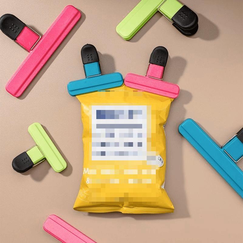 2 ks Tvarovaná těsnící spona na potraviny do kuchyně Spona na uzavírání obalů bramborových lupínků a snacků Plastová spona na uzavírání sáčků, nepropustná a odolná proti vlhkosti