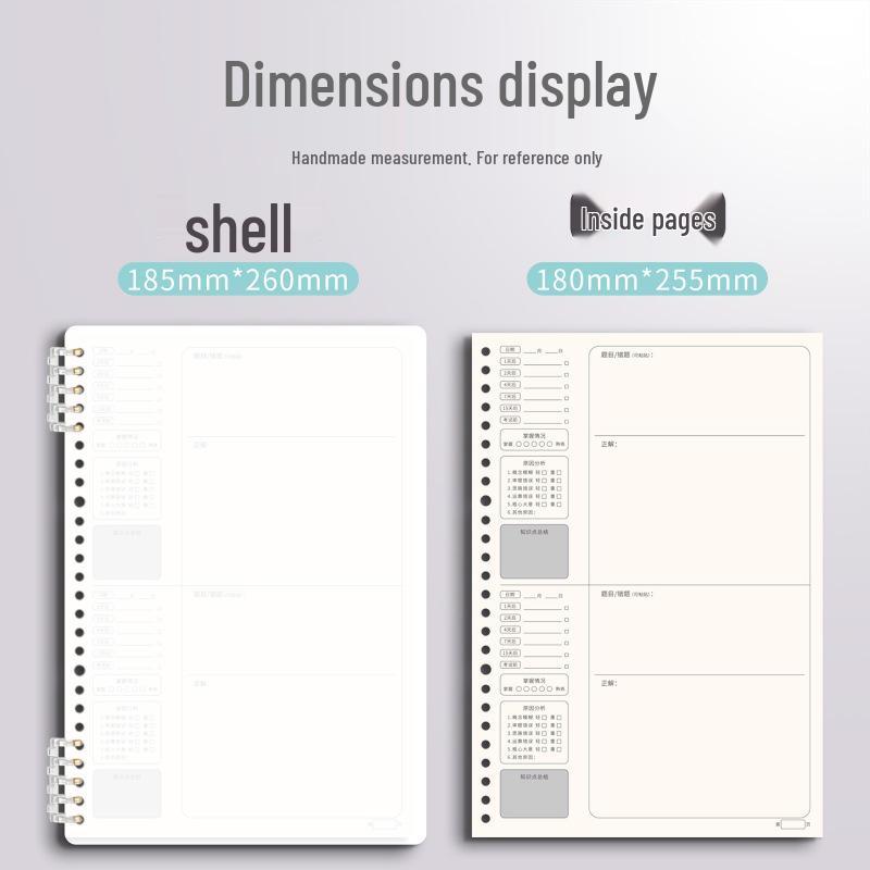 B5 Spiral Bound Loose-leaf Notebook with Colorful Retro Cover for Study and Office Use
