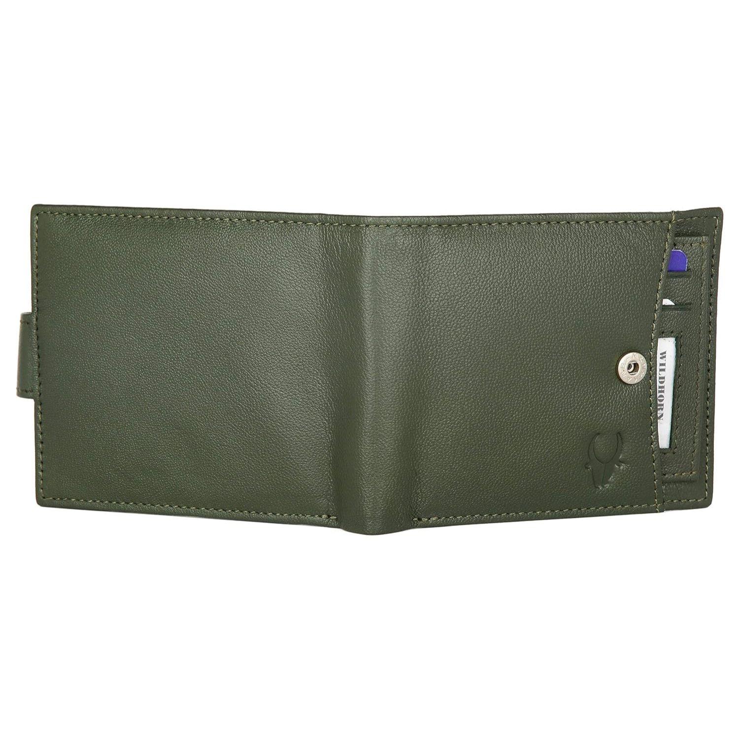 Индийский зеленый мужской кошелек зелёный — фото 5