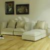 Simple Couch Mini Sofa Set Soft Fabric Dollhouses Furniture 1/12 Scale Compatible with Model Displays