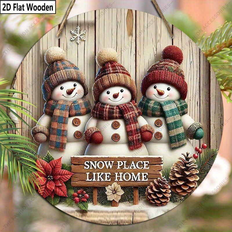 Holiday decoration pendant, decoration of home walls or doors, 2d flat wooden, Christmas decoration, gifts for friends and family