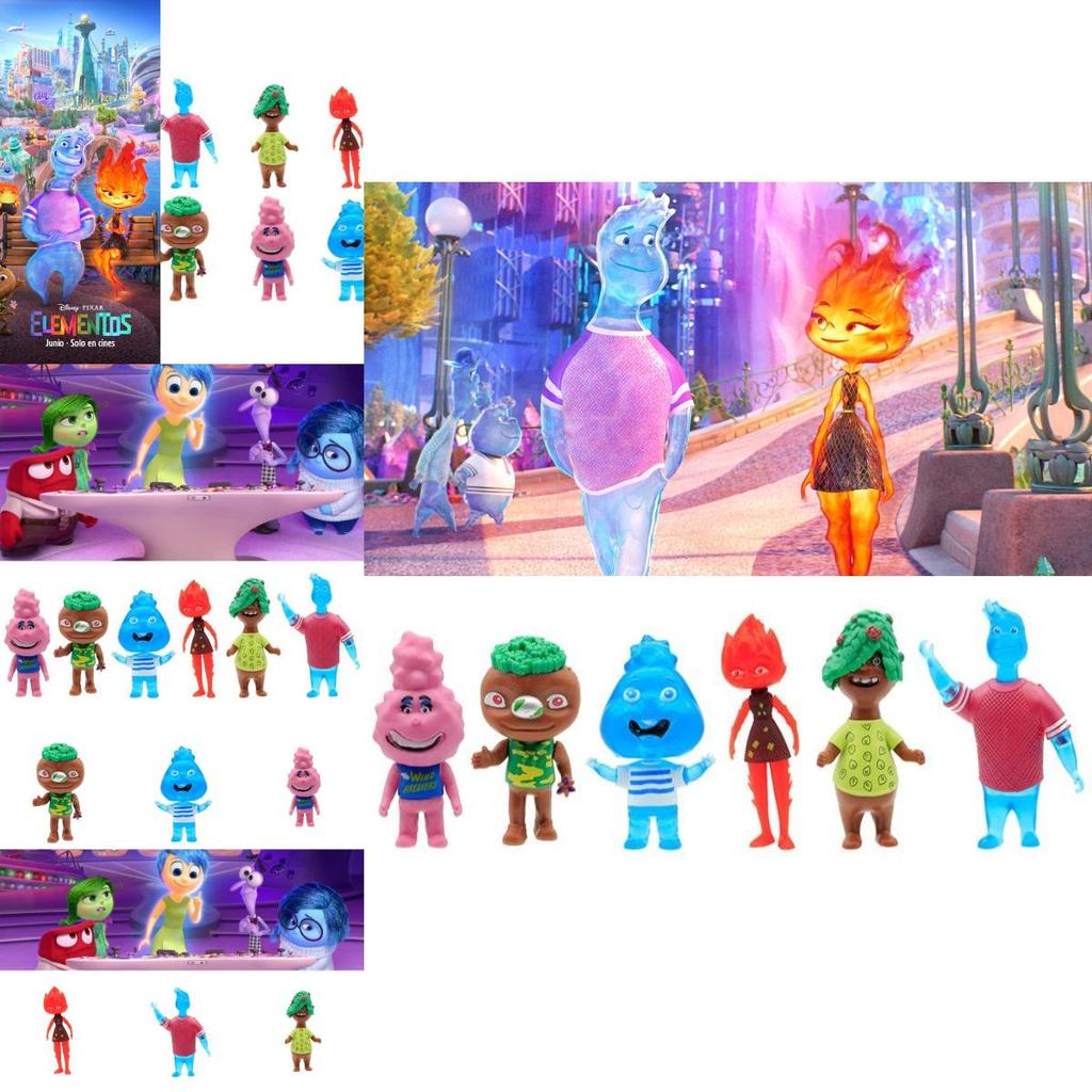Crazy Element City Sammelfiguren-Set mit 6 PVC-Anime-Modellen
