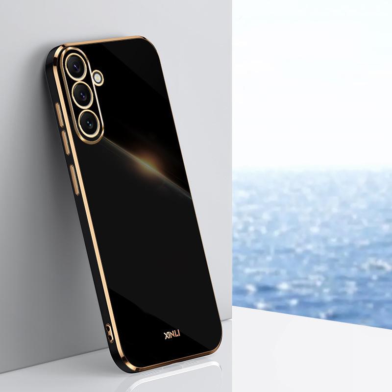 

Розкішний силіконовий чохол для Samsung Galaxy A55 A35 5G A54 A34 A15 A25 A14 A24 A53 A33 A52 A32 A13 Soft Square Edge Cover A15&Case for Samsung чорний
