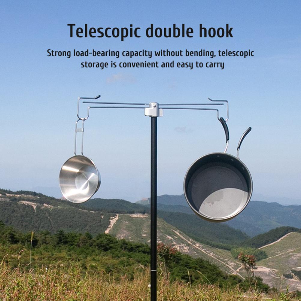 Campinglaternenständer Zusammenklappbare Lampenstange Campinglicht Hängestangen Aluminiumlegierung Outdoor-Laternenstange für Picknick