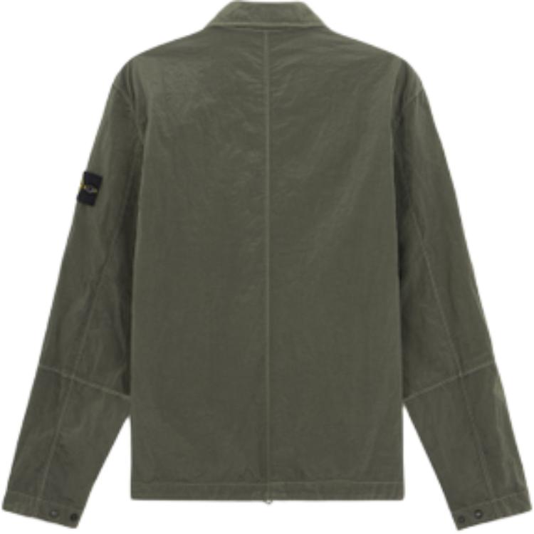 Stone Island Zip Overshirt Musk Men Tops Green 811511819-V0059