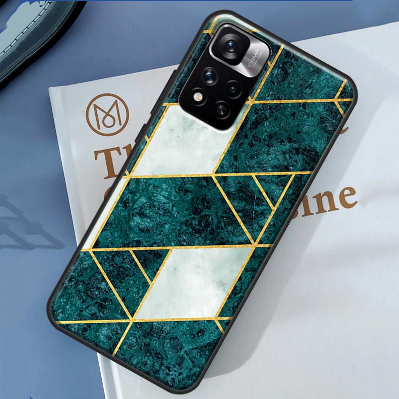 Marble Geometric Case For Xiaomi Redmi 13C 10C 12C 14C Redmi Note 14 13 Pro 12 11 9 10 9S 10S 11S 12S Cover