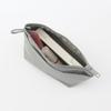 MUJI Wrinkle Nylon Gusseted X 11 X 6 84475658 Pouch, Gray, Small, Approx. 16.5 Cm,