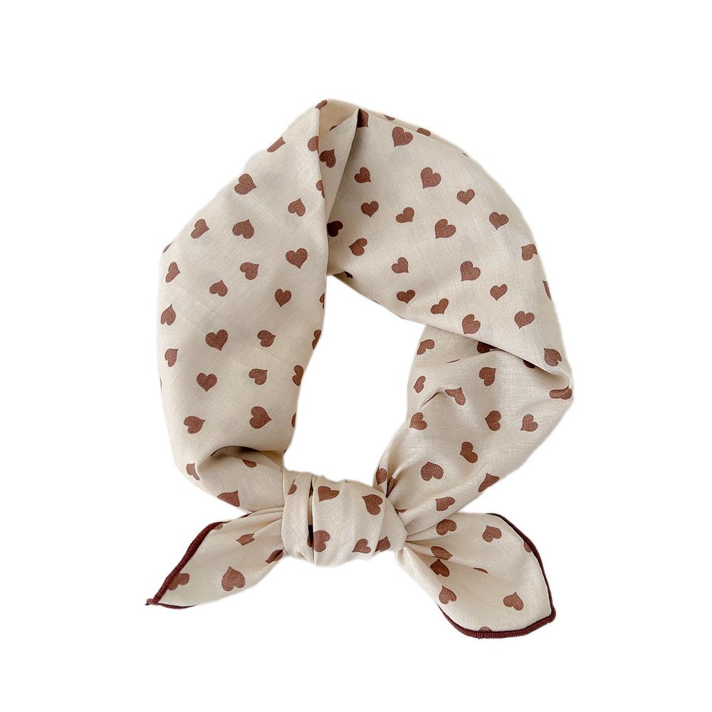 58 Cotton Linen Small Square Silk Scarf for Women - Spring/Autumn/Summer Korean Style Headband & Decorative Scarf