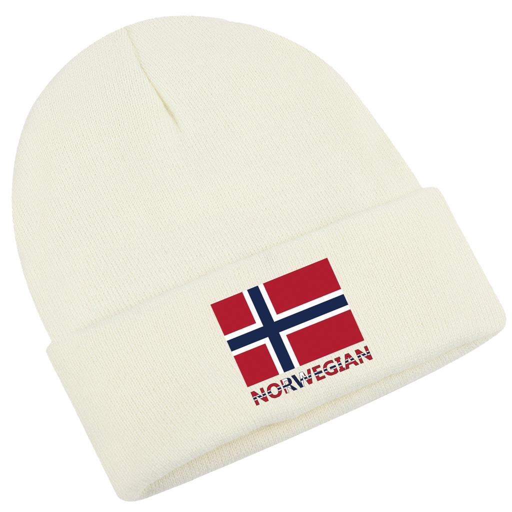 Norvegian Flag Print Winter Hats Unisex Knit Hat Beanie Winter Hat for Women Solid Casual Knitted beaniesPerfect For Urban Style