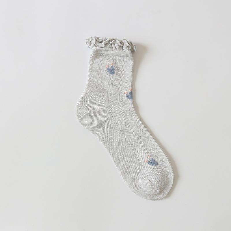 

Летние носки для беременных, Длинные, Свободные, Тонкие, Послеродовые женские носки, Милые, Цветочные носки до середины икры для девочек 1 pair синий/серый