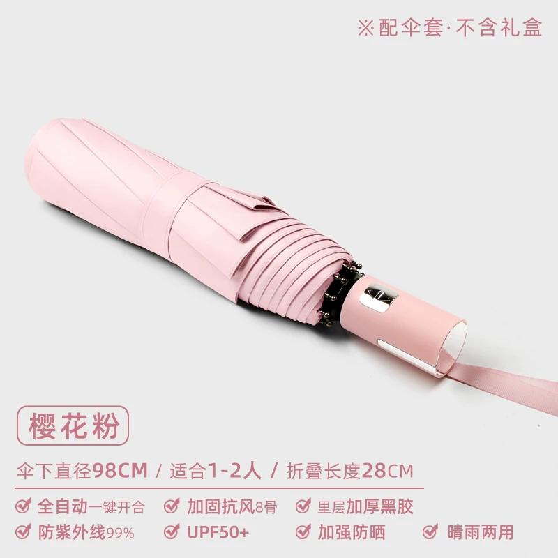 Fully Automatic, Extra-Large, Thickened, Reinforced, Storm-Resistant, Dual-Purpose Sun and Rain Umbrella, Uv Protection Sunshade Umbrella for Men and