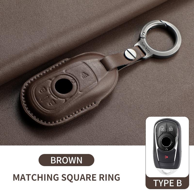 Leather Car Flip Key Case Cover For Buick Lacrosse Envision Excelle Encore Regal Enclave Verano Sportback Tourx Cars Key Shell