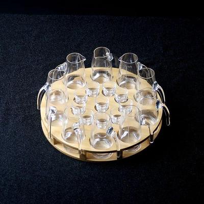 Handmade Glass Liquor Decanter & Shot Glass Set