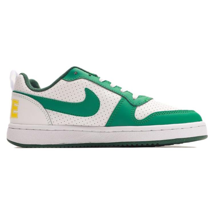 Nike Court Borough Leather Casual Comfortable Non-Slip Durable Low-Top Kids Skate Shoes Kids Sneaker White Green FN3689-131