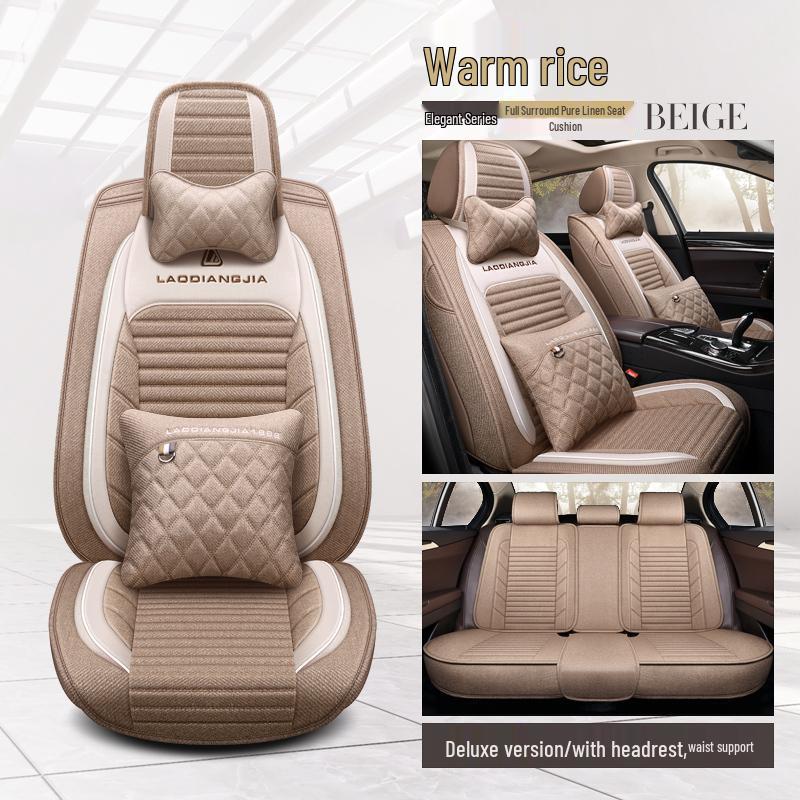 Southeast DX5 Luxury Universal Car Seat Cover - Full Surround, Four Seasons Linen Cushion (2021)